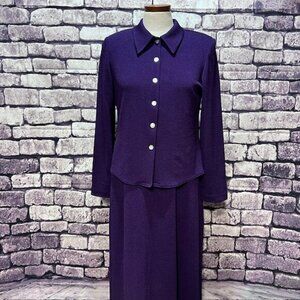 K Studio Purple Dress & Matching Jacket Size 8